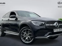 Black Used 2022 Mercedes GLC300e AMG line Coupe | £42,999 (Expensive)