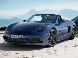 Gentian blue metallic Used 2024 Porsche 718 Boxster GTS | £84,990 (Expensive)