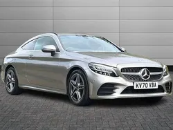 Silver Used 2021 Mercedes C220 AMG line Coupe | £22,150 (Fair price)