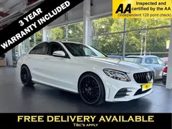 White Used 2019 Mercedes C200 AMG line Sedan | £18,995 (Fair price)