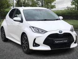 White Used 2023 Toyota Yaris Hybrid Design Hatchback | £17,200 (Fair price)