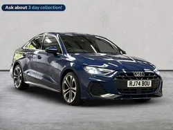 Blue Used 2024 Audi A3 S-Line Sedan | £24,278 (Fair price)