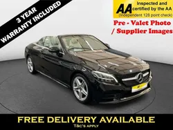 Black Used 2019 Mercedes C220 AMG line Cabriolet | £17,995 (Good price)