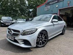 Silver Used 2018 Mercedes C220 AMG line Sedan | £12,980 (Fair price)