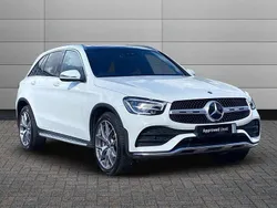 White Used 2021 Mercedes GLC300e AMG Line Premium Plus SUV | £32,750 (A bit pricey)