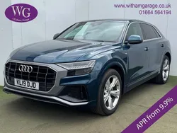 Blue Used 2019 Audi Q8 S-Line SUV | £30,450 (Good price)