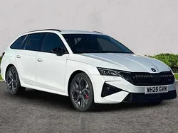 Moon white metallic New 2025 Skoda Octavia vRS Estate | £35,422 (Expensive)