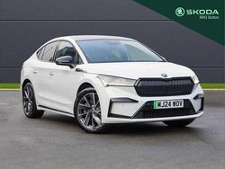 Moon white metallic Used 2024 Skoda Enyaq iV SportlinePlus SUV | £26,995 (Good price)