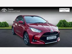 Red Used 2023 Toyota Yaris Hybrid Hatchback | £19,476 (Fair price)