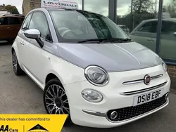 White/grey Used 2018 Fiat 500 Collezione Hatchback | £7,695 (Fair price)