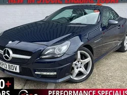 Blue Used 2013 Mercedes SLK250 AMG Cabriolet | £9,500 (Fair price)