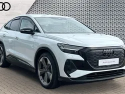 White Used 2023 Audi Q4 Sportback e-tron Black Edition SUV | £34,140