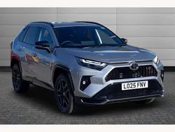 Silver New 2025 Toyota RAV4 Hybrid Sport SUV | £43,495 (A bit pricey)