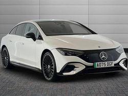 Opalite white bright New 2025 Mercedes EQE350 AMG line Sedan | £55,990 (A bit pricey)