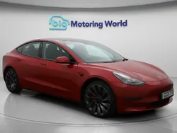 Red Used 2021 Tesla Model 3 Performance Sedan | £20,800 (Fair price)