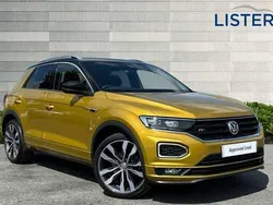 Tumeric yellow Used 2019 VW T-Roc R-line SUV | £21,490 (Fair price)