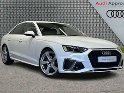White Used 2022 Audi A4 S-Line Sedan | £23,495 (Fair price)