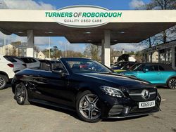 Black Used 2020 Mercedes C200 AMG line Cabriolet | £23,000 (Fair price)