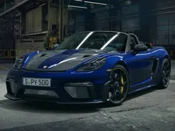 Gentian blue metallic New 2024 Porsche 718 Spyder | £143,990 (Fair price)