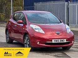 Red Used 2015 Nissan Leaf Tekna Hatchback | £3,295 (Fair price)