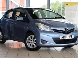 Blue Used 2013 Toyota Yaris Hatchback | £6,190 (Fair price)