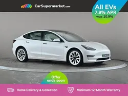 White Used 2021 Tesla Model 3 Long Range Sedan | £19,997 (Fair price)