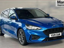Blue Used 2019 Ford Focus ST-Line Hatchback | £11,780 (Fair price)