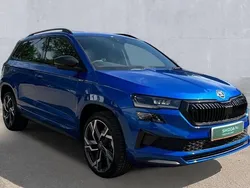 Race blue metallic Used 2025 Skoda Karoq SportLine SUV | £32,685 (A bit pricey)