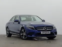 Blue Used 2019 Mercedes C220 Premium Sedan | £18,998 (Fair price)