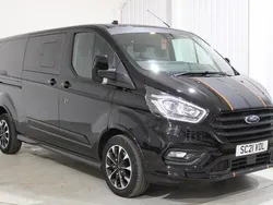 Black Used 2021 Ford Transit Custom Sport Van | £23,495 (Expensive)