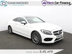 White Used 2017 Mercedes C300 AMG line Coupe | £17,837 (Fair price)