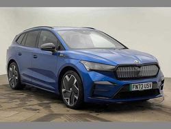 Race blue metallic Used 2023 Skoda Enyaq iV vRS SUV | £30,900 (Fair price)