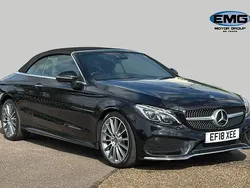Black Used 2018 Mercedes C200 AMG line Cabriolet | £18,995 (Fair price)