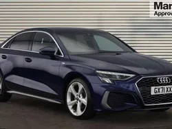 Blue Used 2021 Audi A3 S-Line Sedan | £21,946 (Fair price)