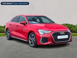 Red Used 2022 Audi A3 S-Line Sedan | £23,963 (Fair price)