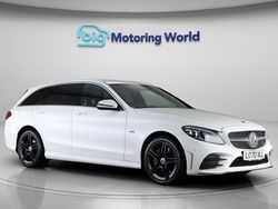 White Used 2020 Mercedes C300e AMG line Estate | £15,700 (Fair price)
