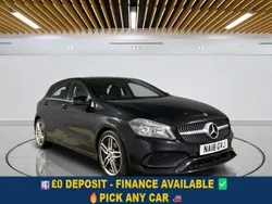 Black Used 2018 Mercedes A180 AMG line Hatchback | £11,649 (Fair price)