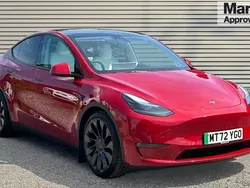 Red Used 2022 Tesla Model Y Performance SUV | £33,995 (Fair price)