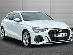 Glacier white met Used 2023 Audi A3 S-Line Hatchback | £22,650 (Fair price)