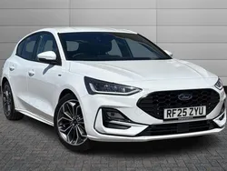White New 2025 Ford Focus ST-Line X Hatchback | £24,499 (A bit pricey)