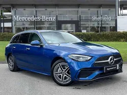 Blue Used 2024 Mercedes C300e AMG Line Premium Plus Estate | £41,985 (Fair price)