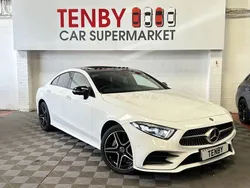 White Used 2018 Mercedes CLS350 AMG line Coupe | £23,795 (A bit pricey)