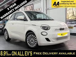 White Used 2022 Fiat 500e Action Hatchback | £10,395 (Fair price)