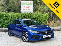 Blue Used 2019 Honda Civic SE Hatchback | £8,299 (Fair price)