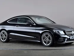 Black Used 2021 Mercedes C200 AMG line Coupe | £23,298 (Fair price)