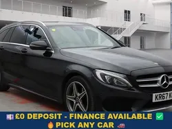 Black Used 2017 Mercedes C220 AMG line Estate | £16,049 (Fair price)