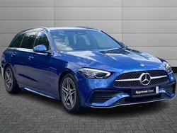 Blue Used 2022 Mercedes C300e AMG line Estate | £30,990
