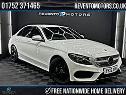 White Used 2015 Mercedes C200 AMG line Sedan | £11,995 (Expensive)