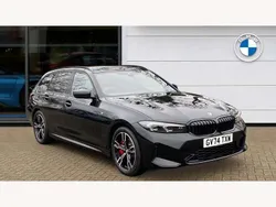 Black sapphire metallic paint Used 2025 BMW 320 M Sport Estate | £37,495 (Expensive)