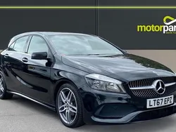 Cosmos black metallic Used 2018 Mercedes A160 AMG line Hatchback | £10,800 (Good price)
